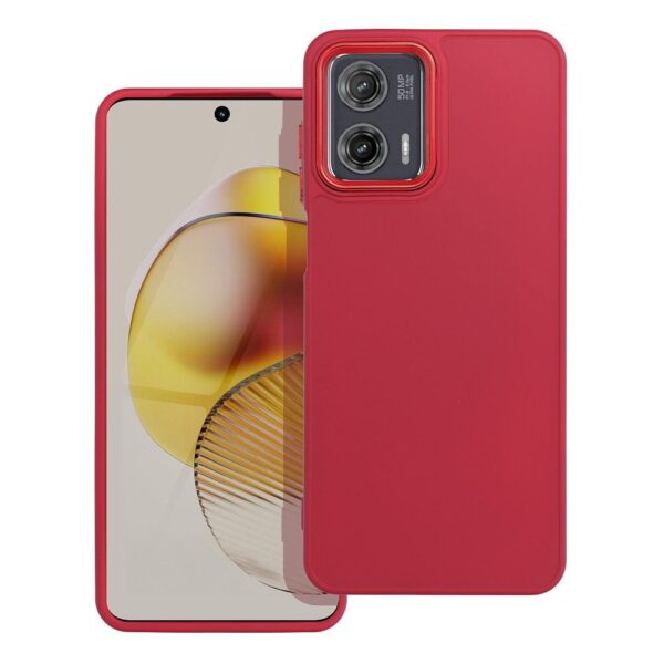 Husa Motorola Moto G73 rosie protectie TPU flexibila design modern