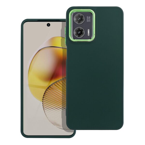 Husa Motorola Moto G73 verde protectie TPU flexibila design modern