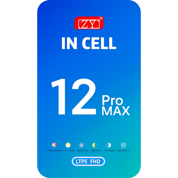 display zy iphone 12 pro max incell megamobile ecran de schimb ltps fhd premium true tone