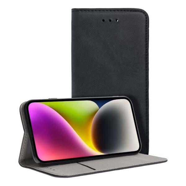 Husă de protecție megaMOBILE® model Smart Magneto pentru Xiaomi Redmi Note 13 4G, flip cover, negru