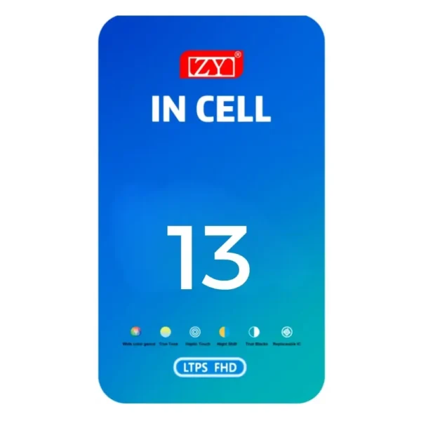 display zy iphone 13 incell megamobile ecran de schimb lcd ltps fhd premium true tone aftermarket