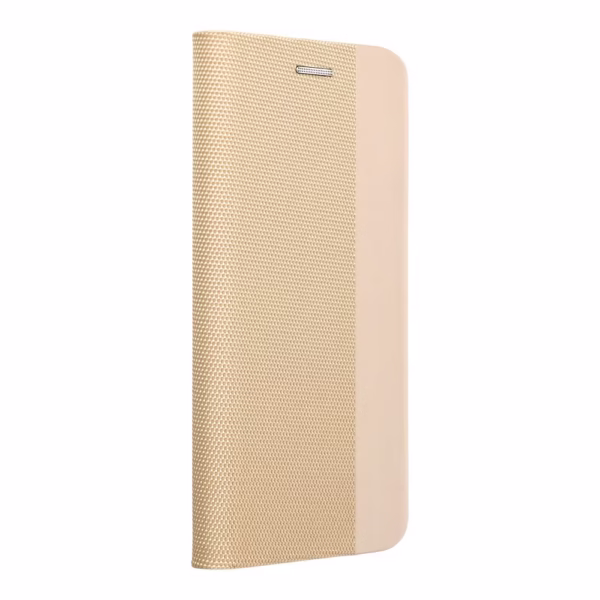 Husă de protecție flip cover tip carte megaMOBILE® model Sensitive pentru Xiaomi Redmi 12C, gold