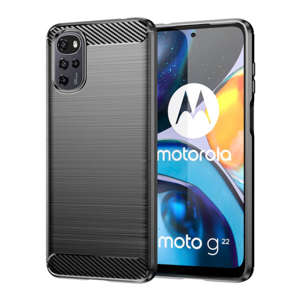 Husă protecție Carbon pentru Motorola Moto E32, neagră