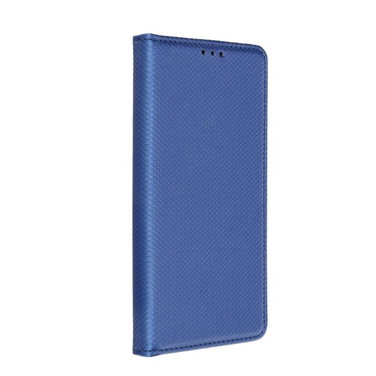 Husa flip iPhone 13 Pro Max albastra tip carte protectie ecran si spate