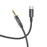 cablu AUX Hoco UPA19 jack 3.5mm la usb-c negru