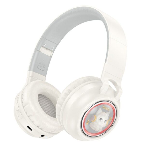 Căști pentru copii bluetooth wireless hoco. W50, albe