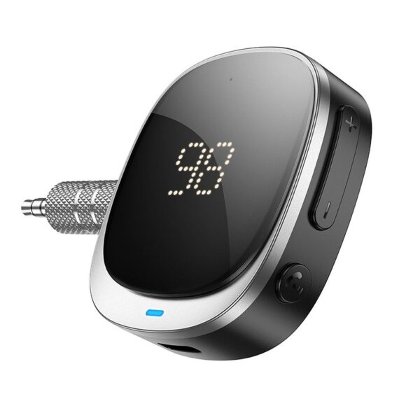 Adaptor hoco. mini Jack 3.5mm la Bluetooth cu afișaj, negru