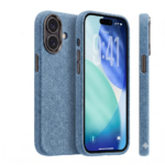 husa denim albastru deschis iphone 16 plus
