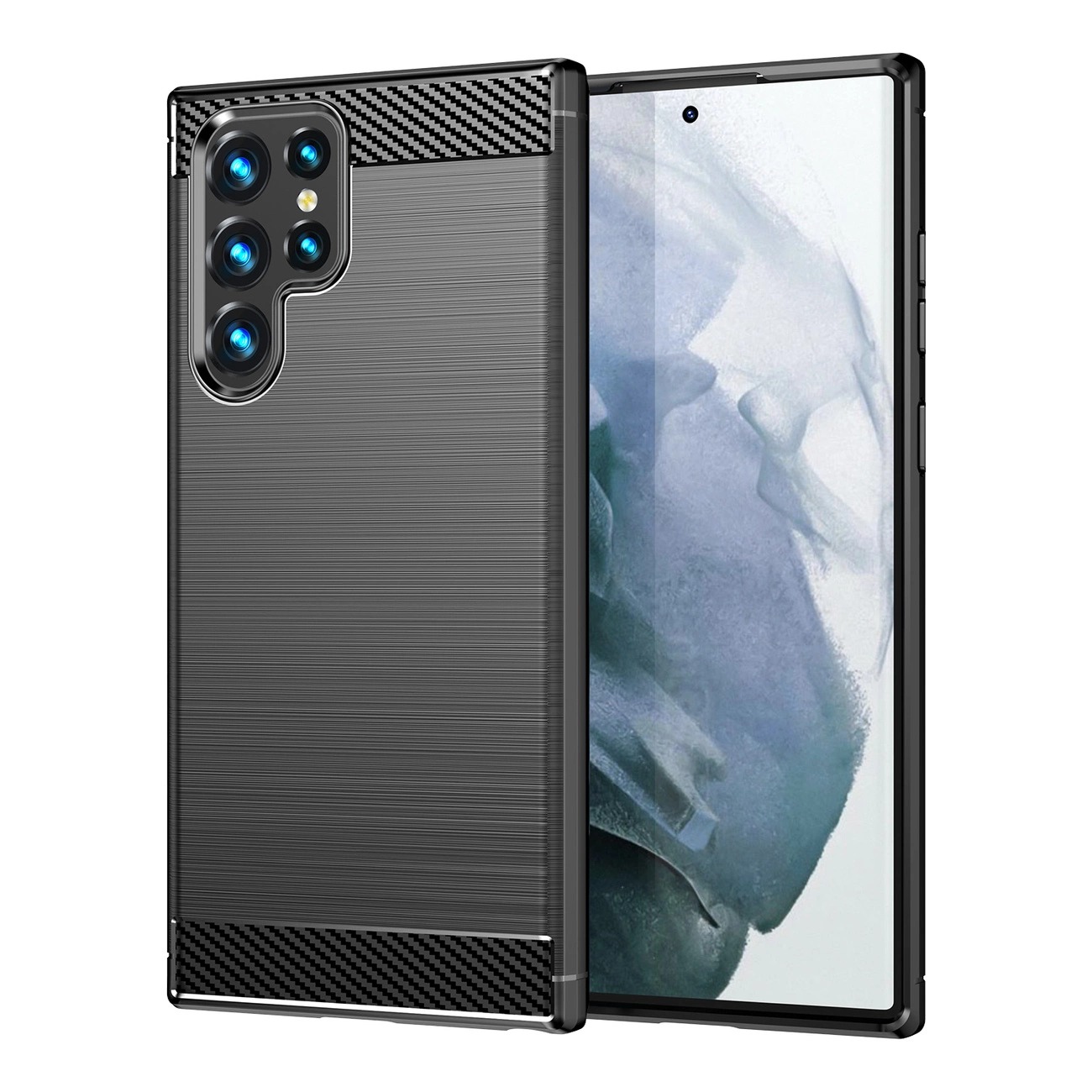eng_pl_Carbon-Case-Flexible-TPU-cover-for-Samsung-Galaxy-S22-Ultra-black-81677_2 husa samsung galaxy s22 ultra
