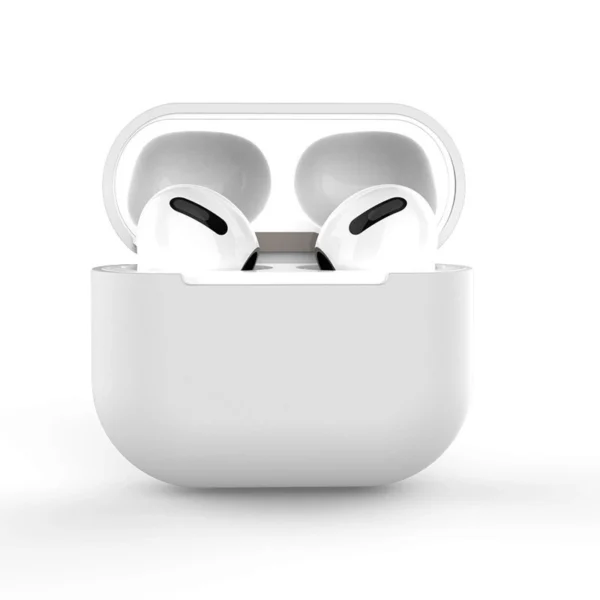 Husă protecție din silicon pentru AirPods 3, alb