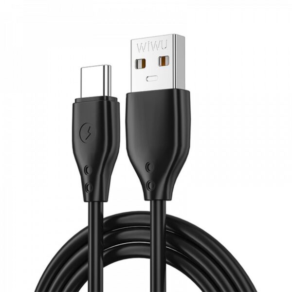 Cablu date WiWU, USB-A la USB-C, 1 m, negru