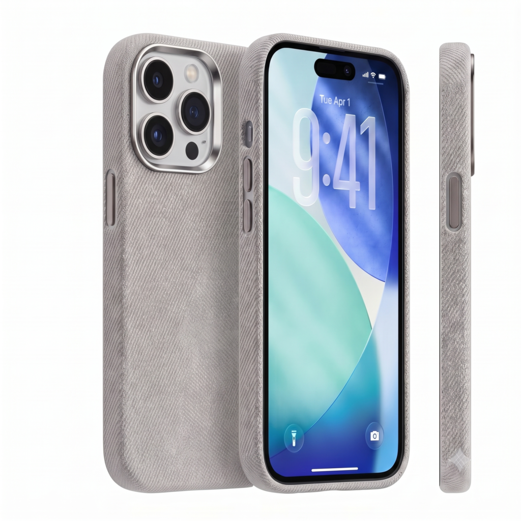 husa denim gri iphone 16 pro