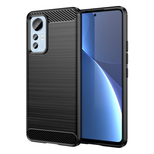 Husă protecție Carbon pentru Xiaomi 12 Lite, neagră