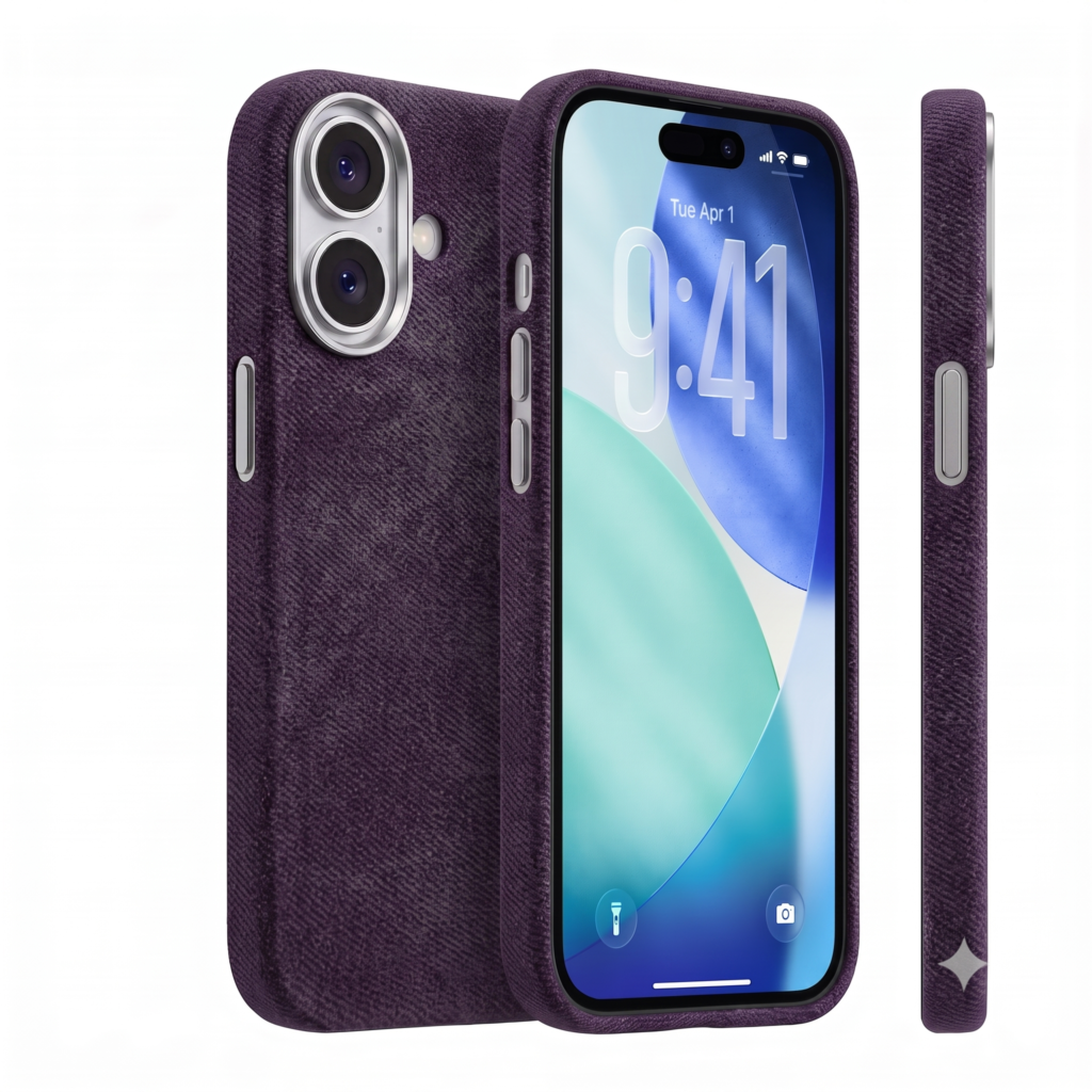 husa denim violet iphone 16 plus