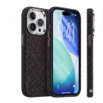 husa denim neagra iphone 16 pro