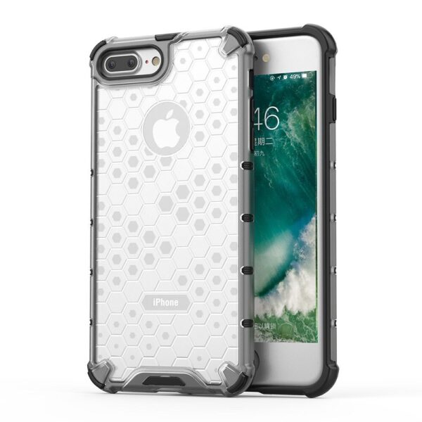 Husă protecție model iberry-HoneyComb pentru iPhone 7 Plus, iPhone 8 Plus, transparent