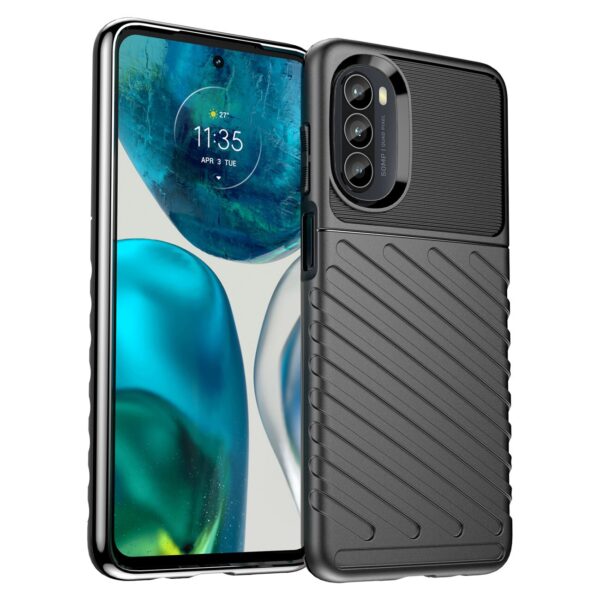 Husa protectie Thunder Motorola Moto G82 5G Moto G52 neagra rugged TPU protectie impact