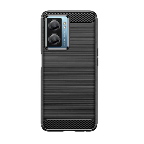 Husă protecție Carbon pentru Oppo A57 / A57s / A57e / A77, neagră