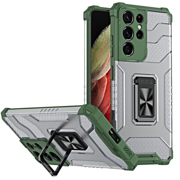 Husă protecție Crystal pentru Samsung Galaxy S22 Ultra, verde