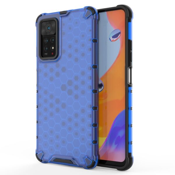 Husă de protecție Honeycomb pentru Xiaomi Redmi Note 11 Pro / 11 Pro 5G, albastra