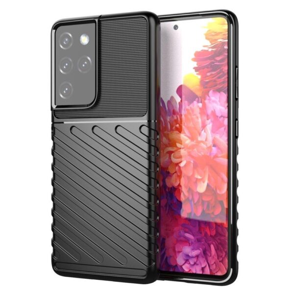 Husă protecție Thunder pentru Samsung Galaxy S22 Ultra, neagră