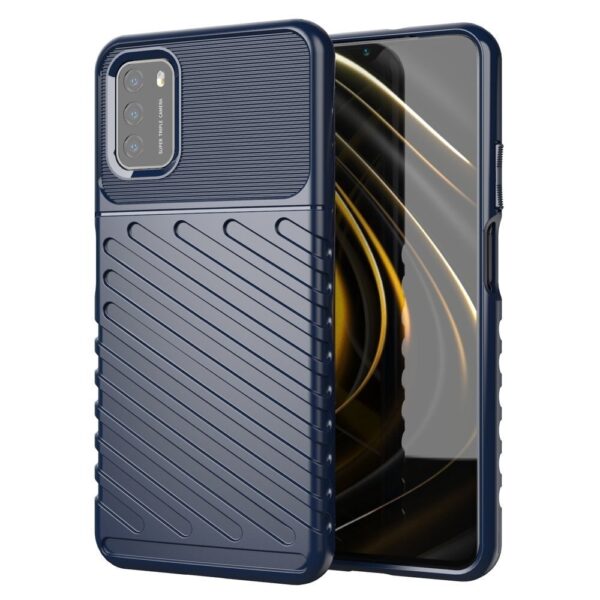 Husă protecție Antișoc Rugged Thunder pentru Xiaomi Poco M3, albastru