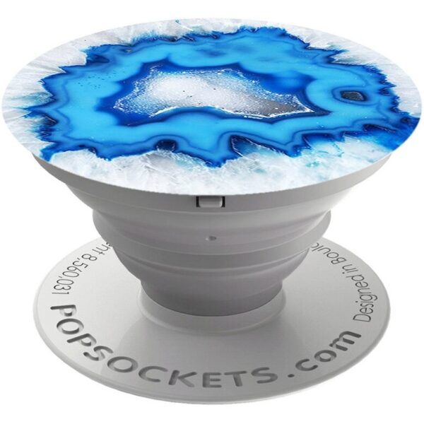 PopSockets® pentru telefon, tabletă, model Ice Blue Agate