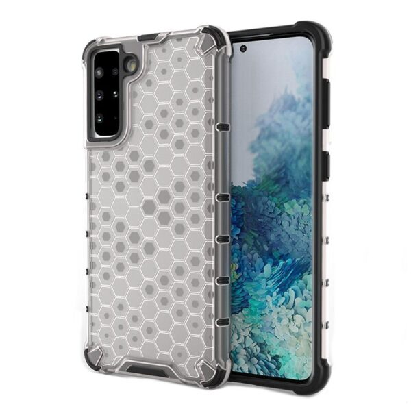 Husă protecție model Honeycomb, TPU, pentru Samsung Galaxy S21 Plus, Transparent