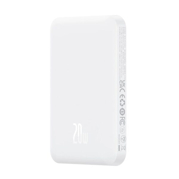 PowerBank Baseus, 20W, 5.000 mAh, compatibil MagSafe, alb