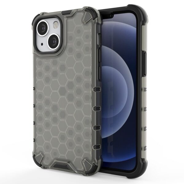 Husă protecție model Honeycomb pentru iPHONE 13 Mini, Negru