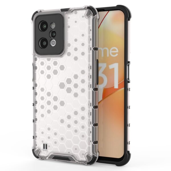 Husă protecție model Honeycomb pentru Realme C31, transparent