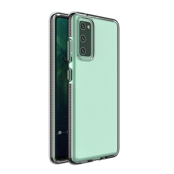 Husă de protecție Spring pentru Samsung Galaxy S21 Plus, transparentă cu margini negre