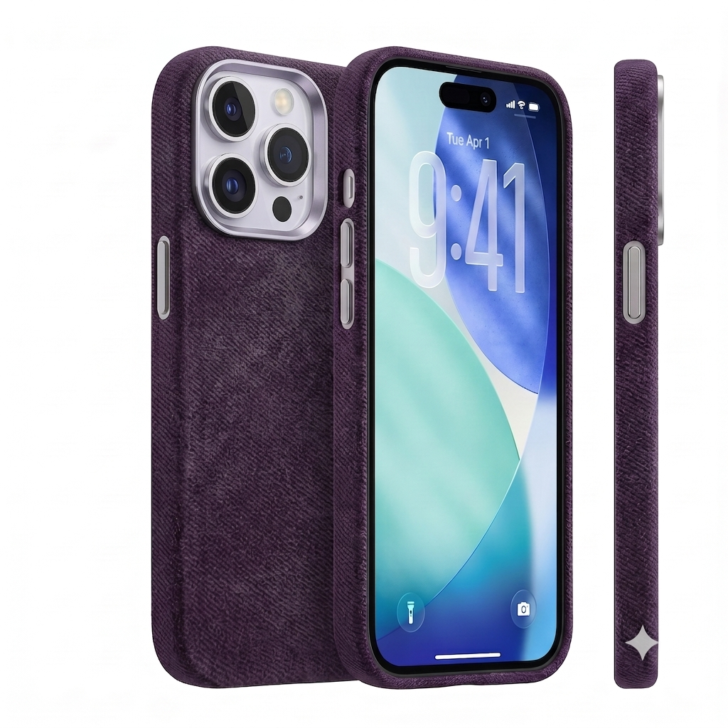 husa denim violet iphone 16 pro max