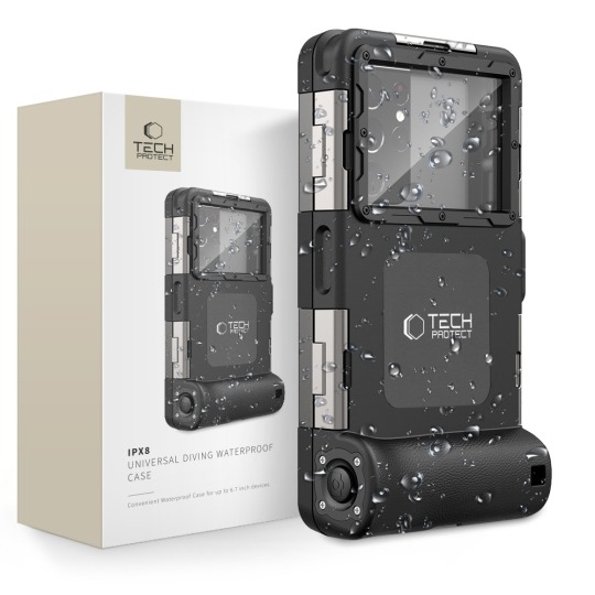 husa waterproof tech protect diving case 6.7 inch megamobile carcasa subacvatica ipx8 universala inot