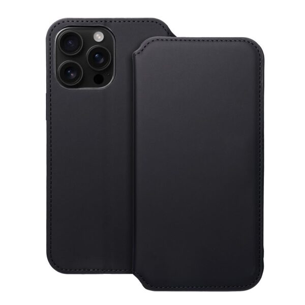 Husă de protecție flip cover Dual Pocket pentru iPhone 16 Pro Max, negru