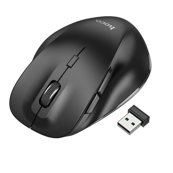 Mouse wireless hoco. 2.4G, 1600 DPI, GM24, negru