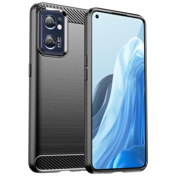 Husă protecție Carbon pentru Realme Narzo 50 5G, neagră