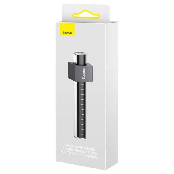 Suport Auto pentru Numar de Telefon, Baseus, Fixare Adeziva, Aluminiu, Gri