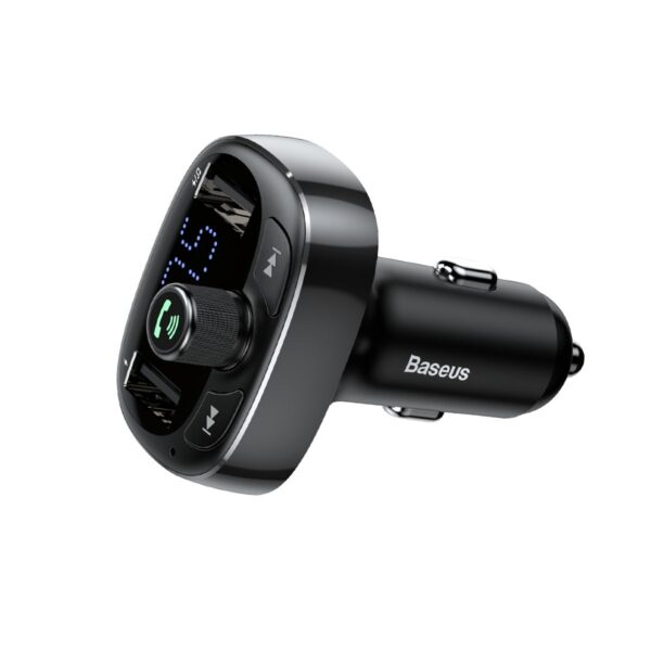Încărcator cu Modulator pentru mașină Baseus, 2xUSB-A, TF Card, MP3