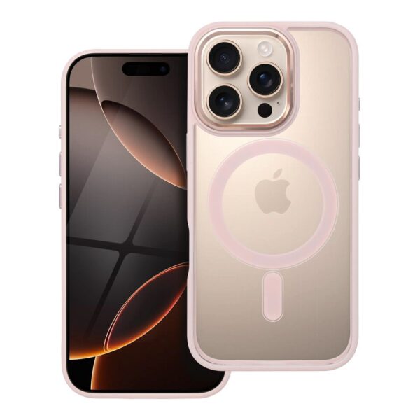 Husă de protecție Edge compatibilă MagSafe pentru iPhone 16 Pro, roz