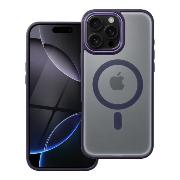 Husă de protecție MATTE MAG compatibilă MagSafe pentru iPhone 16 Pro Max, mov