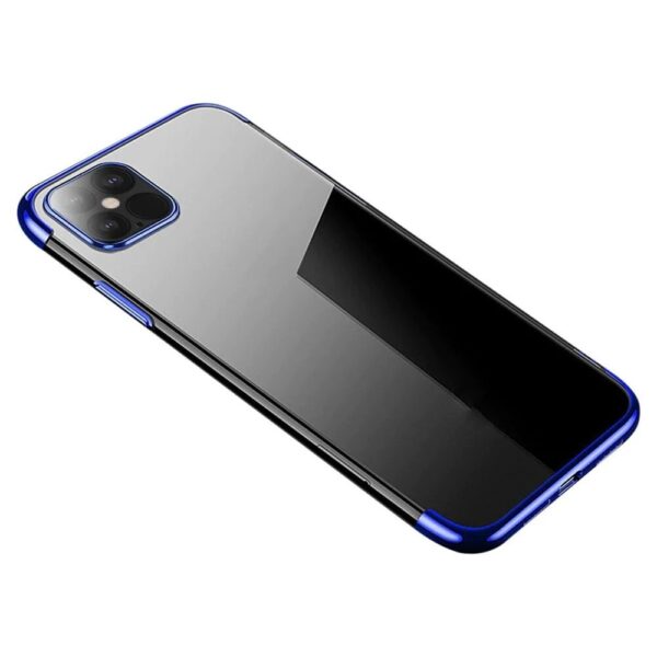 Husa de protectie Clear Color pentru iPhone 12 Pro Max, Transparent/Albastru