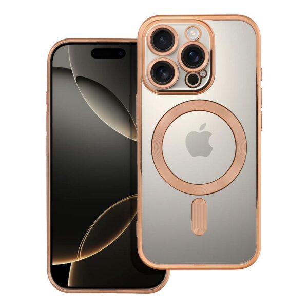 Husă Electro compatibilă MagSafe pentru iPhone 16 Pro, aurie