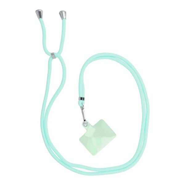 Șnur telefon SWING (6mm), pandantiv cu lungime reglabilă / lungime cablu 165cm (max 82,5cm în buclă) / pe umăr sau gât - verde deschis
