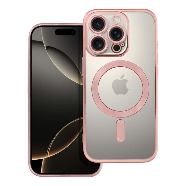 Husă Electro compatibilă MagSafe pentru iPhone 16 Pro, roz