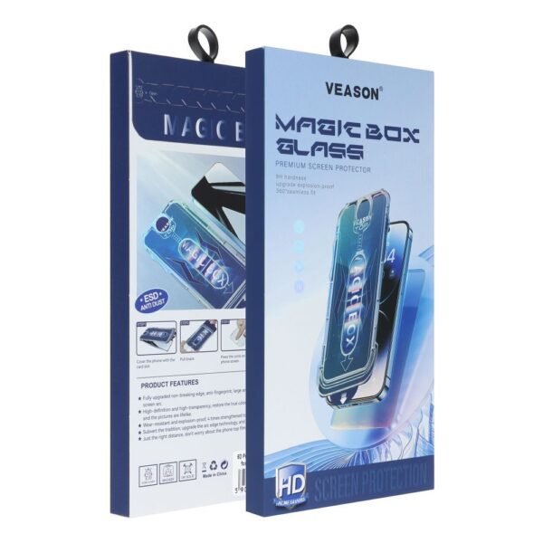 Folie de sticlă securizată Veason® 6D Pro cu aplicator pentru iPhone 15