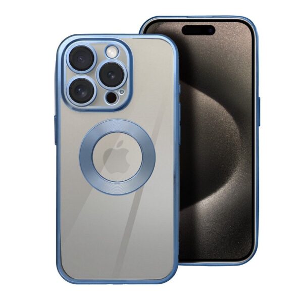 Husă de protecție Glam pentru iPhone 16 Pro, albastru