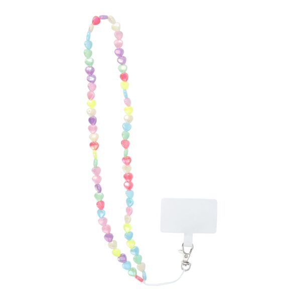 Șnur telefon PIXIE, pandantiv cu lungime șnur 68cm (34cm în buclă)- multicolor