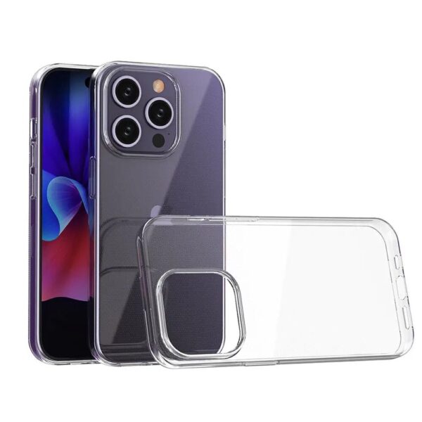 Husă de protecție silicon pentru iPhone 15 Pro, transparenta