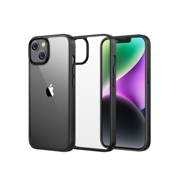 Husă de protecție Ugreen pentru iPhone 14, transparenta cu margini negre